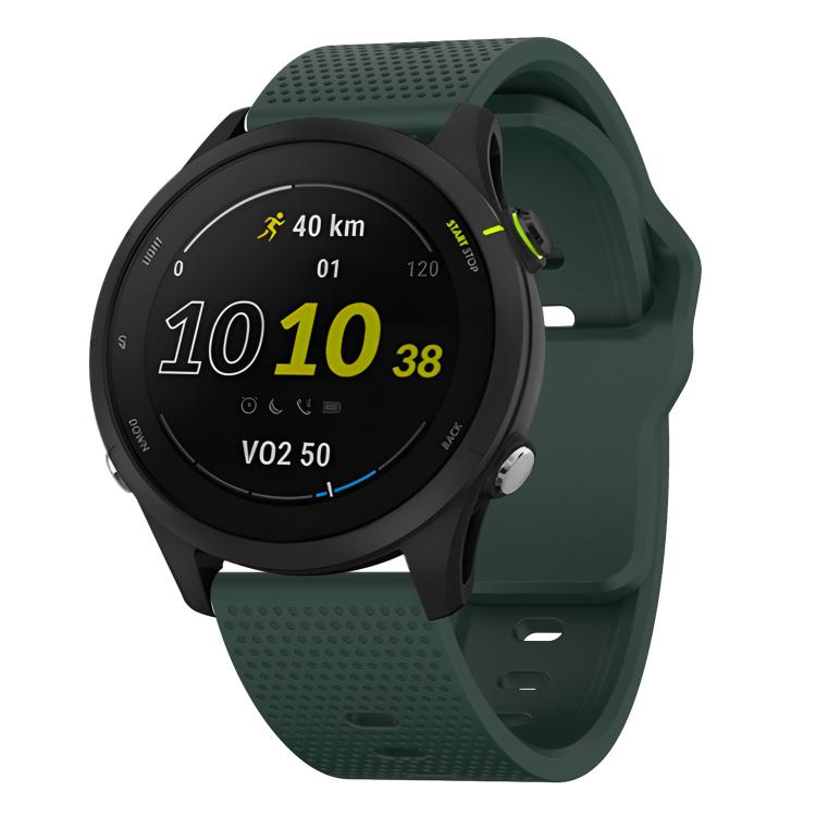 20mm Kalebol Dot Studded Buckle Silicone Watch Band(Dark Green) by Kalebol