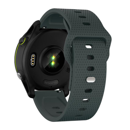 20mm Kalebol Dot Studded Buckle Silicone Watch Band(Dark Green) by Kalebol