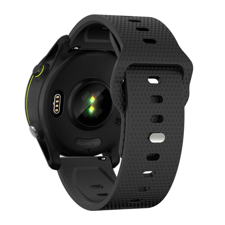 20mm Kalebol Dot Studded Buckle Silicone Watch Band(Black) by Kalebol