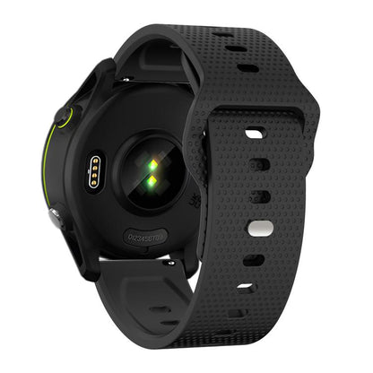 20mm Kalebol Dot Studded Buckle Silicone Watch Band(Black) by Kalebol