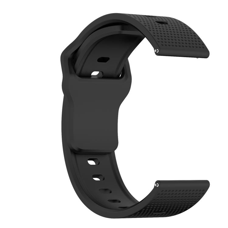 20mm Kalebol Dot Studded Buckle Silicone Watch Band(Black) by Kalebol