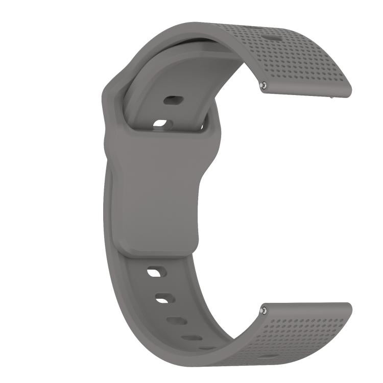20mm Kalebol Dot Studded Buckle Silicone Watch Band(Grey) by Kalebol