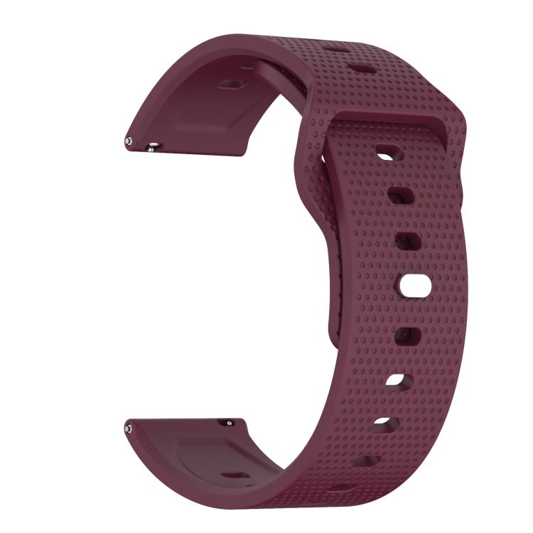 20mm Kalebol Dot Studded Buckle Silicone Watch Band(Wine Red) by Kalebol