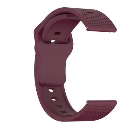 20mm Kalebol Dot Studded Buckle Silicone Watch Band(Wine Red) by Kalebol