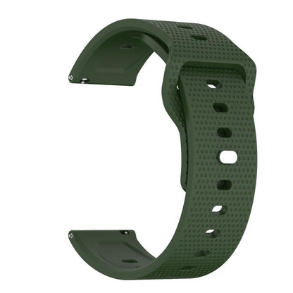 20mm Kalebol Dot Studded Buckle Silicone Watch Band(Army Green) by Kalebol