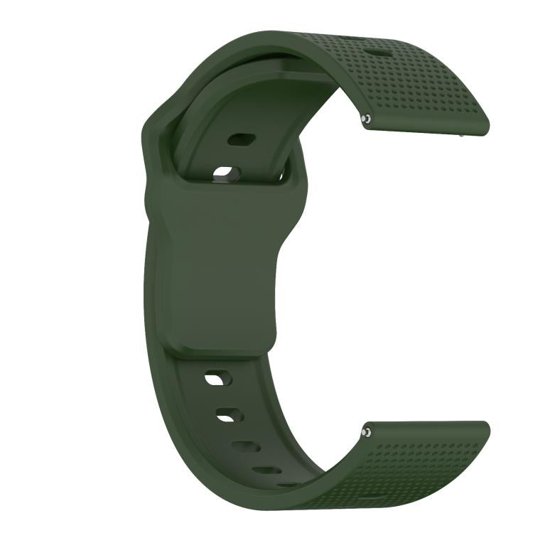 20mm Kalebol Dot Studded Buckle Silicone Watch Band(Army Green) by Kalebol
