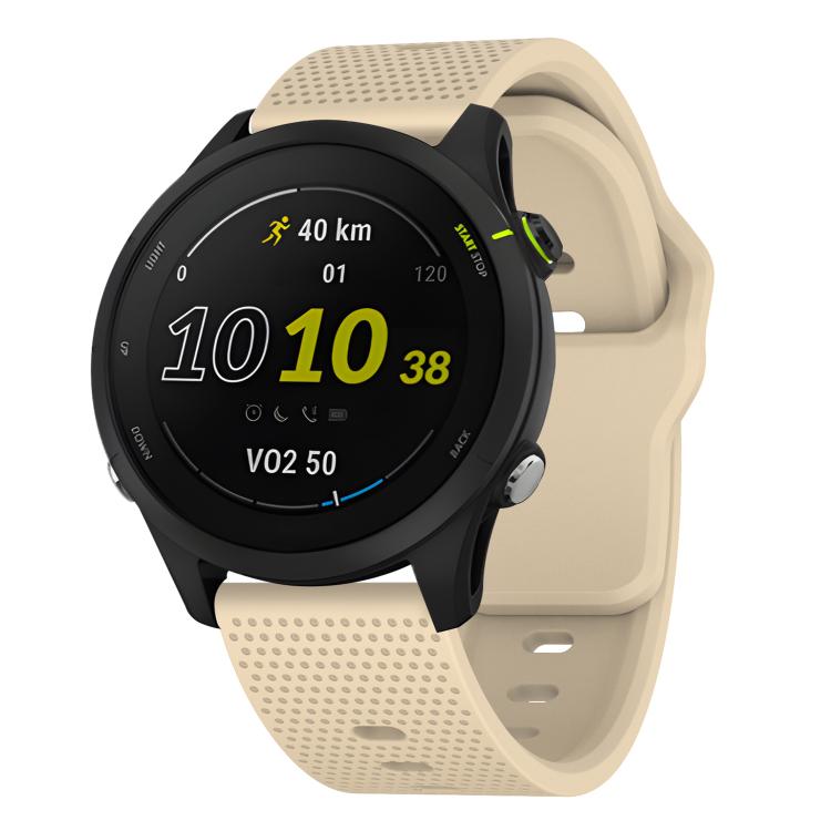 20mm Kalebol Dot Studded Buckle Silicone Watch Band(Cream Color) by Kalebol