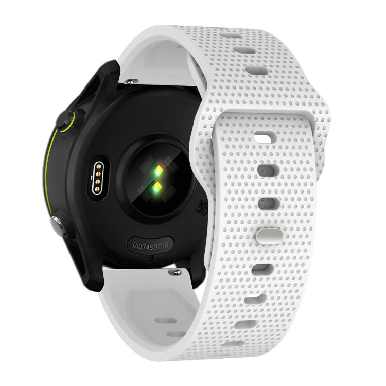 22mm Kalebol Dot Studded Buckle Silicone Watch Band(White) by Kalebol