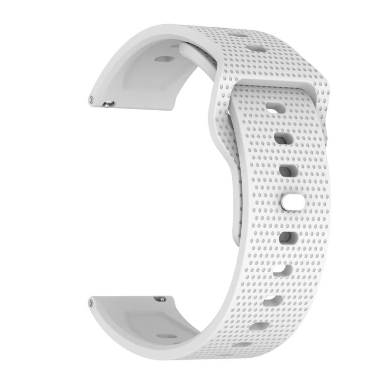 22mm Kalebol Dot Studded Buckle Silicone Watch Band(White) by Kalebol