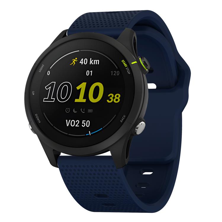 22mm Kalebol Dot Studded Buckle Silicone Watch Band(Dark Blue) by Kalebol