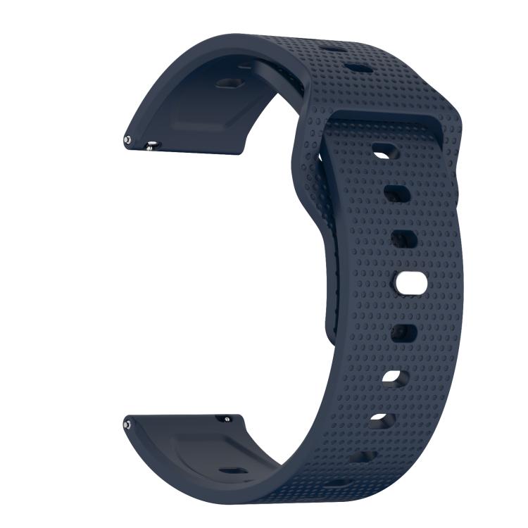22mm Kalebol Dot Studded Buckle Silicone Watch Band(Dark Blue) by Kalebol