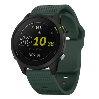 22mm Kalebol Dot Studded Buckle Silicone Watch Band(Dark Green) by Kalebol