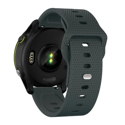 22mm Kalebol Dot Studded Buckle Silicone Watch Band(Dark Green) by Kalebol