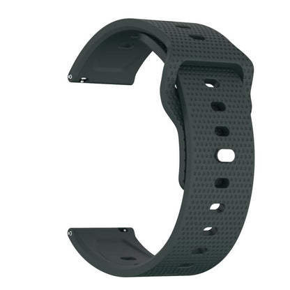 22mm Kalebol Dot Studded Buckle Silicone Watch Band(Dark Green) by Kalebol