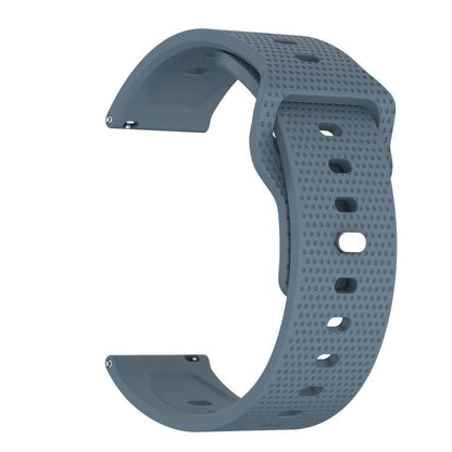 22mm Kalebol Dot Studded Buckle Silicone Watch Band(Navy Blue) by Kalebol