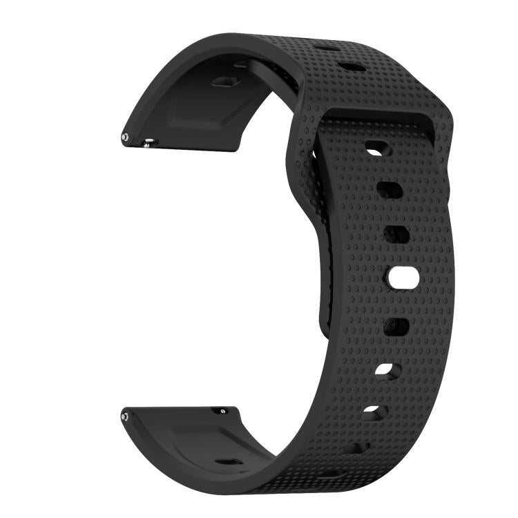 22mm Kalebol Dot Studded Buckle Silicone Watch Band(Black) by Kalebol