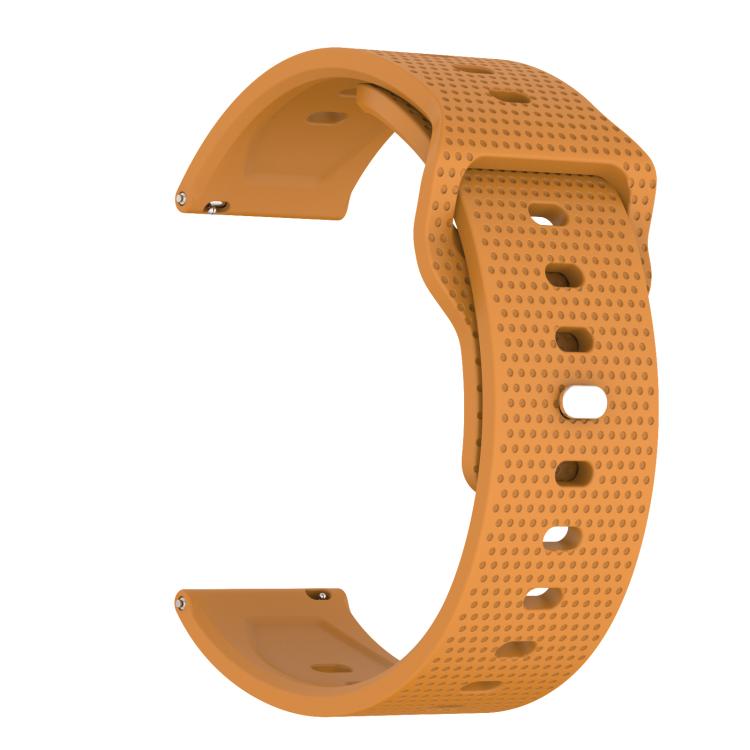 22mm Kalebol Dot Studded Buckle Silicone Watch Band(Yellow) by Kalebol