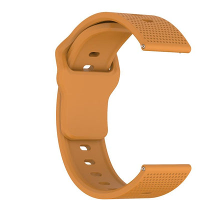 22mm Kalebol Dot Studded Buckle Silicone Watch Band(Yellow) by Kalebol