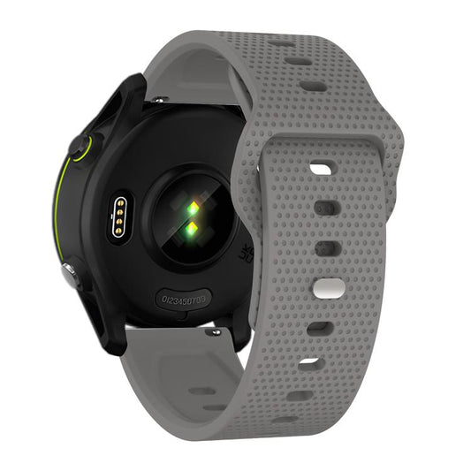 22mm Kalebol Dot Studded Buckle Silicone Watch Band(Grey) by Kalebol