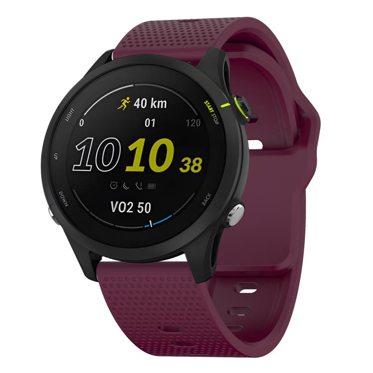 22mm Kalebol Dot Studded Buckle Silicone Watch Band(Wine Red) by Kalebol