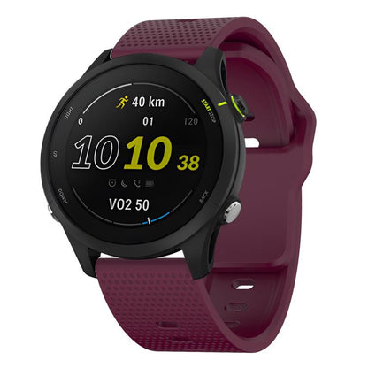 22mm Kalebol Dot Studded Buckle Silicone Watch Band(Wine Red) by Kalebol