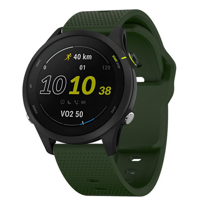 22mm Kalebol Dot Studded Buckle Silicone Watch Band(Army Green) by Kalebol