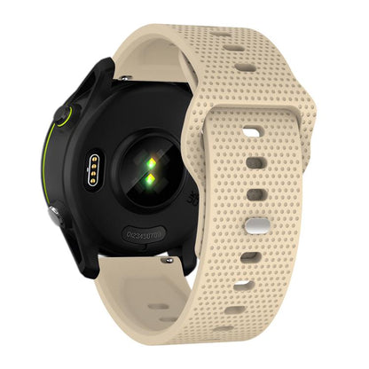 22mm Kalebol Dot Studded Buckle Silicone Watch Band(Cream Color) by Kalebol