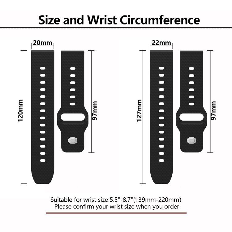 20mm Kalebol Dot Studded Buckle Silicone Watch Band(White) by Kalebol