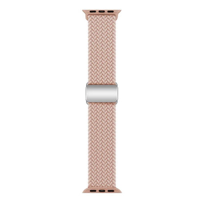 For Apple Watch 46mm / 49mm / 45mm / 44mm Kalebol Nylon Loop Magnetic Buckle Watch Band(Pink Sand) by Kalebol