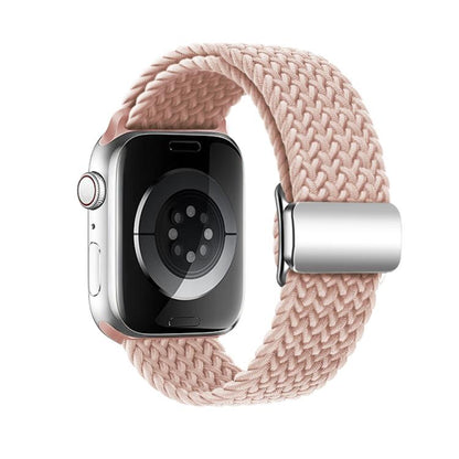 For Apple Watch 46mm / 49mm / 45mm / 44mm Kalebol Nylon Loop Magnetic Buckle Watch Band(Pink Sand) by Kalebol