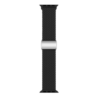 For Apple Watch 46mm / 49mm / 45mm / 44mm Kalebol Nylon Loop Magnetic Buckle Watch Band(Black) by Kalebol