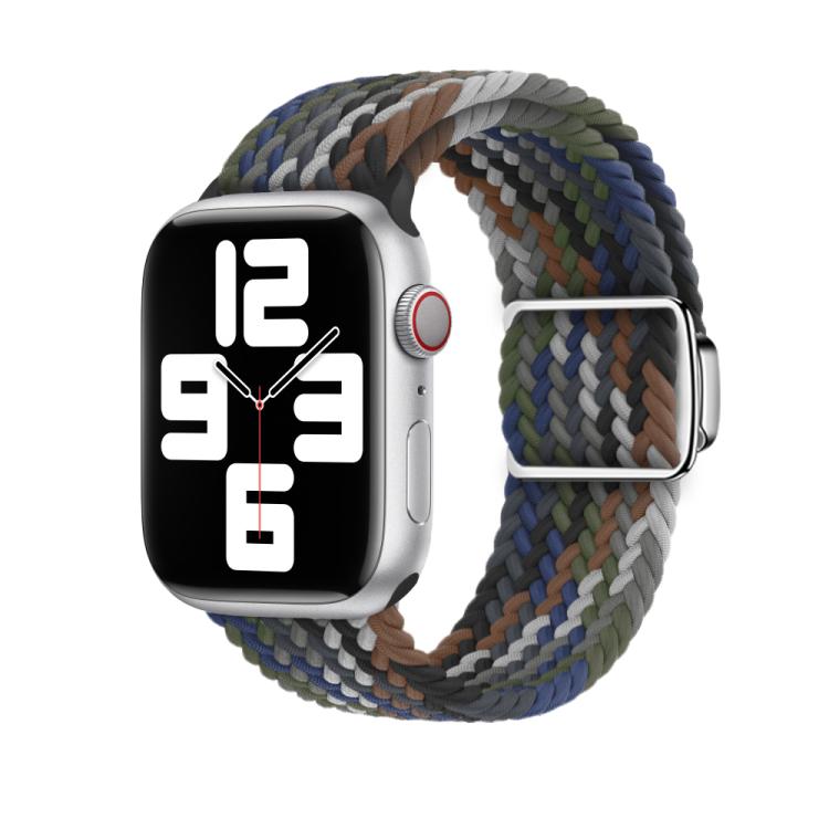 For Apple Watch 46mm / 49mm / 45mm / 44mm Kalebol Nylon Loop Magnetic Buckle Watch Band(Cowboy Colorful 2) by Kalebol
