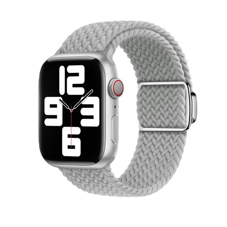 For Apple Watch 46mm / 49mm / 45mm / 44mm Kalebol Nylon Loop Magnetic Buckle Watch Band(Light Grey) by Kalebol