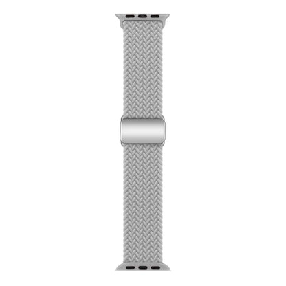 For Apple Watch 46mm / 49mm / 45mm / 44mm Kalebol Nylon Loop Magnetic Buckle Watch Band(Light Grey) by Kalebol