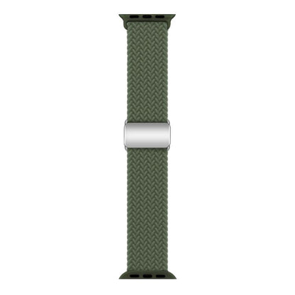 For Apple Watch 42mm / 41mm / 40mm / 38mm Kalebol Nylon Loop Magnetic Buckle Watch Band(Dark Olive) by Kalebol
