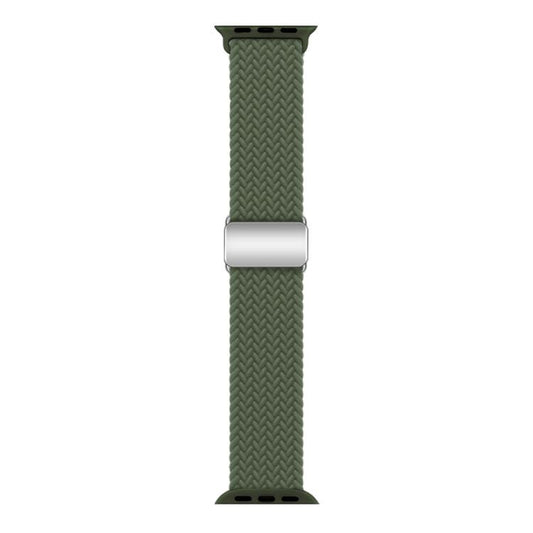 For Apple Watch 42mm / 41mm / 40mm / 38mm Kalebol Nylon Loop Magnetic Buckle Watch Band(Dark Olive) by Kalebol