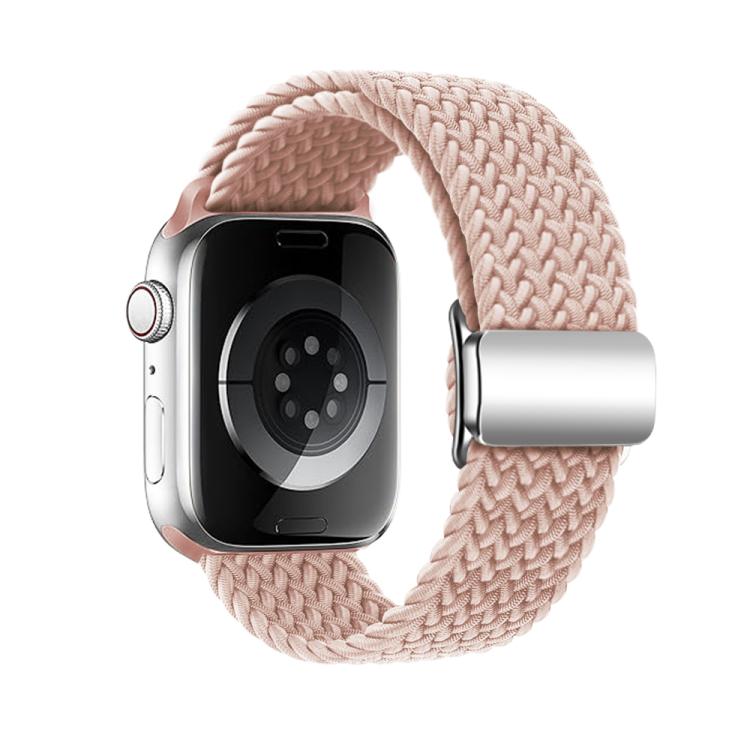 For Apple Watch 42mm / 41mm / 40mm / 38mm Kalebol Nylon Loop Magnetic Buckle Watch Band(Pink Sand) by Kalebol