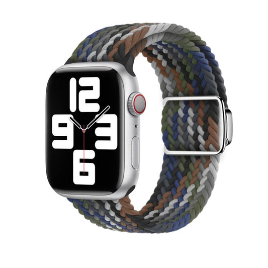 For Apple Watch 42mm / 41mm / 40mm / 38mm Kalebol Nylon Loop Magnetic Buckle Watch Band(Cowboy Colorful 2) by Kalebol
