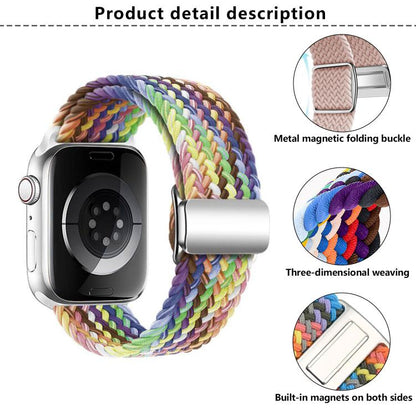 For Apple Watch 42mm / 41mm / 40mm / 38mm Kalebol Nylon Loop Magnetic Buckle Watch Band(Smoky Purple) by Kalebol
