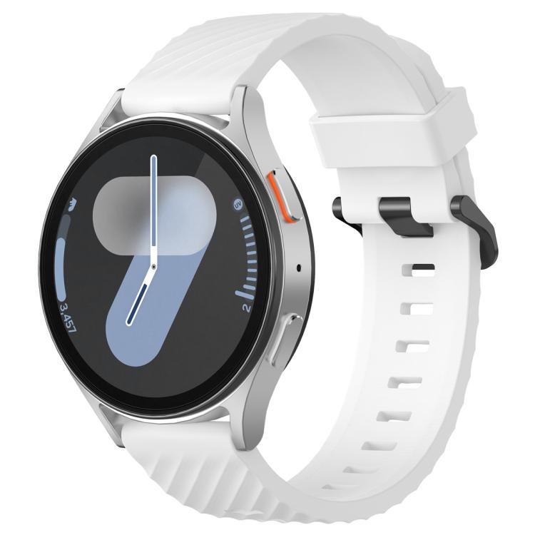 20mm Kalebol Steel Buckle Spruce Silicone Watch Band(White) by Kalebol