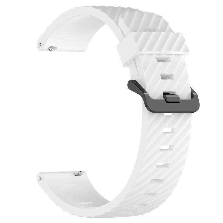 20mm Kalebol Steel Buckle Spruce Silicone Watch Band(White) by Kalebol