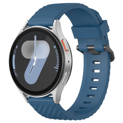 20mm Kalebol Steel Buckle Spruce Silicone Watch Band(Dark Blue) by Kalebol