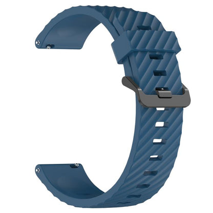 20mm Kalebol Steel Buckle Spruce Silicone Watch Band(Dark Blue) by Kalebol