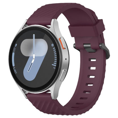 20mm Kalebol Steel Buckle Spruce Silicone Watch Band(Wine Red) by Kalebol