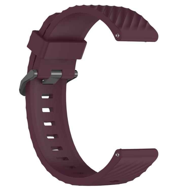 20mm Kalebol Steel Buckle Spruce Silicone Watch Band(Wine Red) by Kalebol