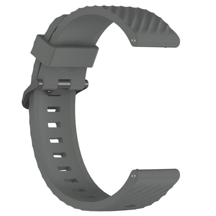 20mm Kalebol Steel Buckle Spruce Silicone Watch Band(Space Grey) by Kalebol