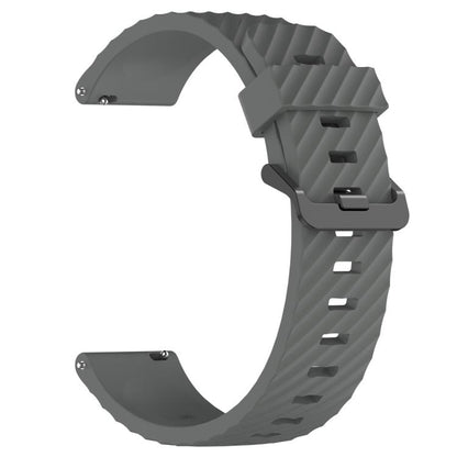 20mm Kalebol Steel Buckle Spruce Silicone Watch Band(Space Grey) by Kalebol