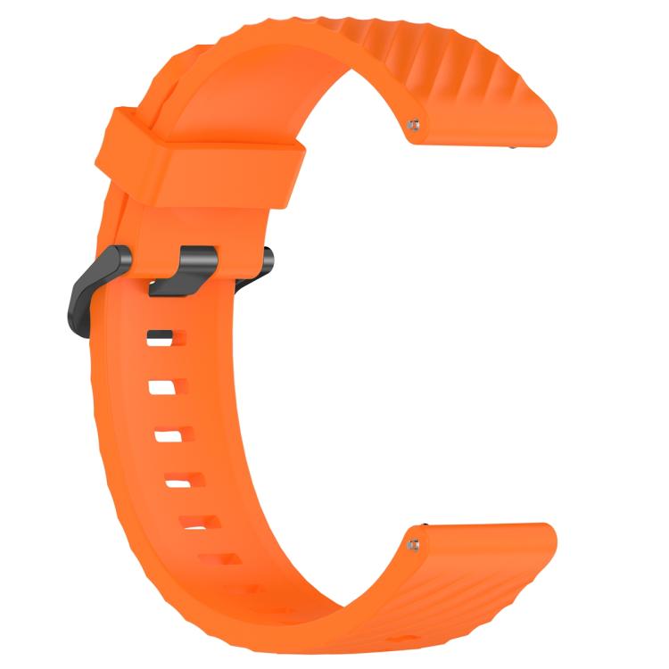 20mm Kalebol Steel Buckle Spruce Silicone Watch Band(Orange) by Kalebol