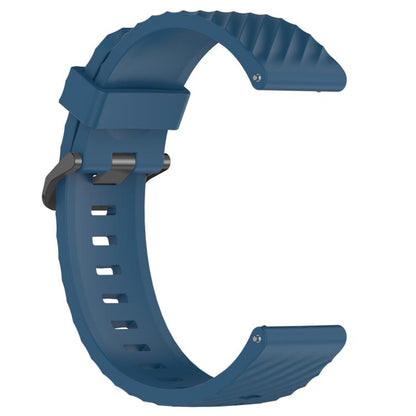 22mm Kalebol Steel Buckle Spruce Silicone Watch Band(Dark Blue) by Kalebol