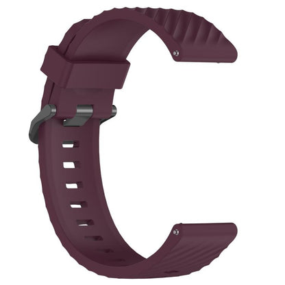 22mm Kalebol Steel Buckle Spruce Silicone Watch Band(Wine Red) by Kalebol